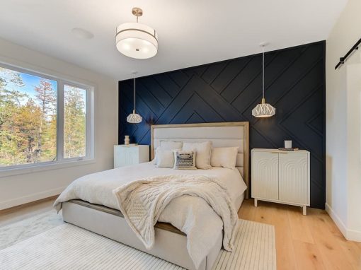 Beacon Hill Drive bedroom with blue wall