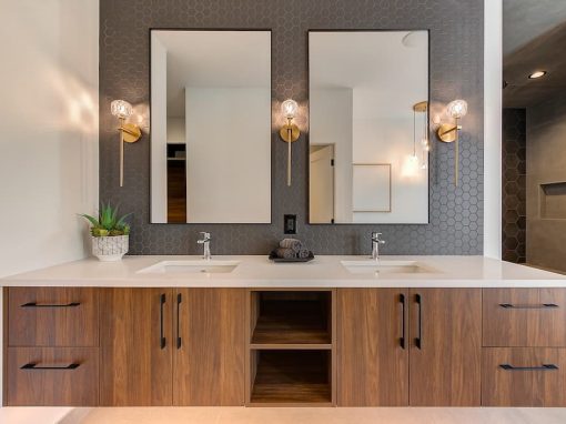 Beacon Hill Drive bathroom with hex tiles