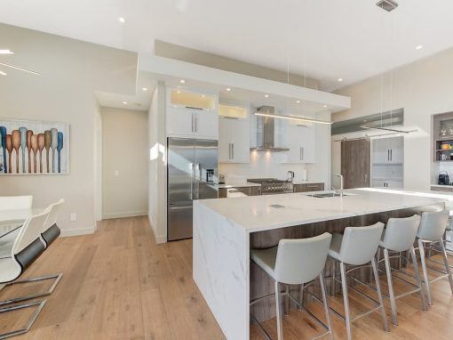 Limestone white kitchen