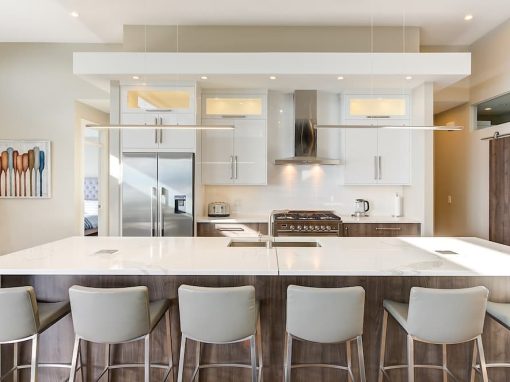 Limestone kitchen island