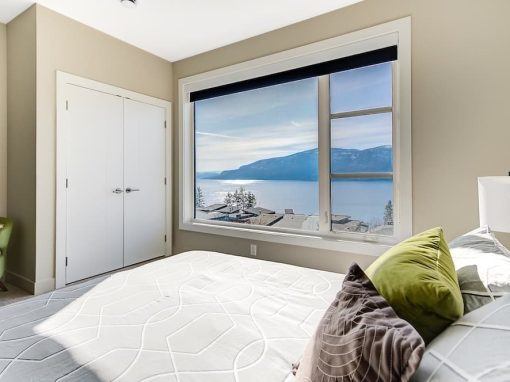 Limestone bedroom with lake view
