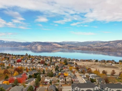 Lakepointe Dr looking across at West Kelowna