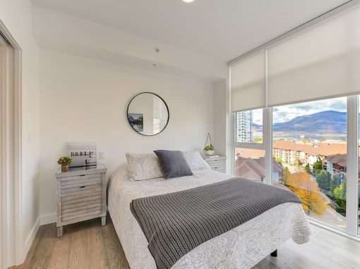 SUnset view from bedroom towards lake