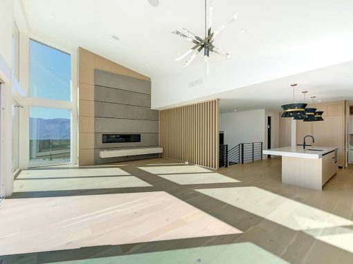 Beacon Hill living room and kitchen