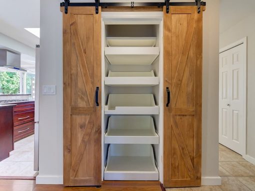 Collett pantry with barndoors