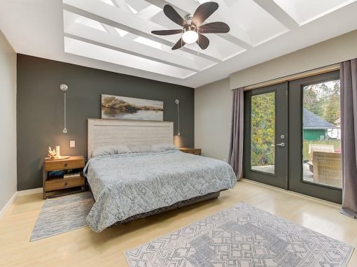 Fordham bedroom with skylights