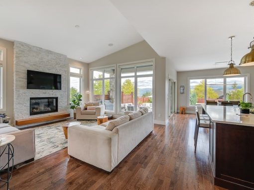 Harrogate beige living room and kitchen