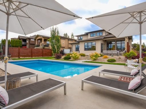 Harrogate pool and umbrellas