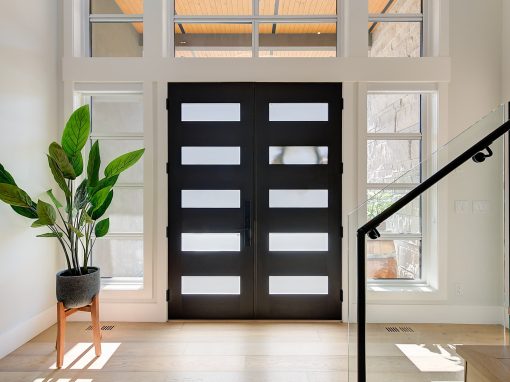 Lakecrest black front doors