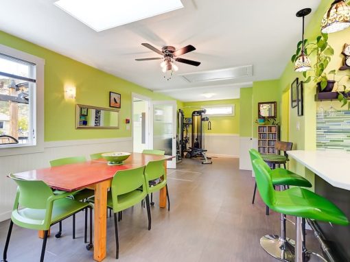 Okanagan lower level gym and games area