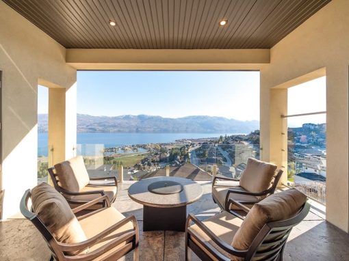 Pinot Noir balcony overlooking lake