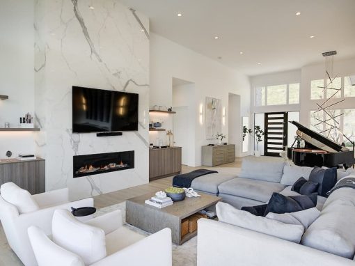 Pinot Noir marble fireplace